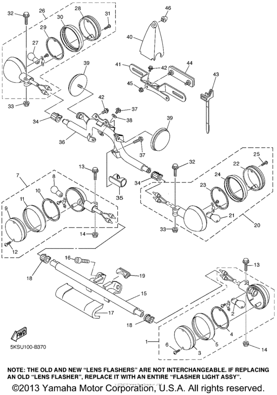 XVS1100AWR Поворотники