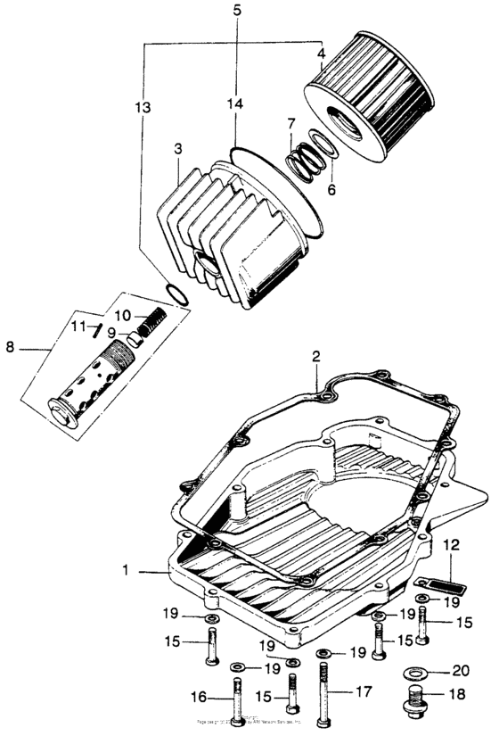 Oil filter + oil pan