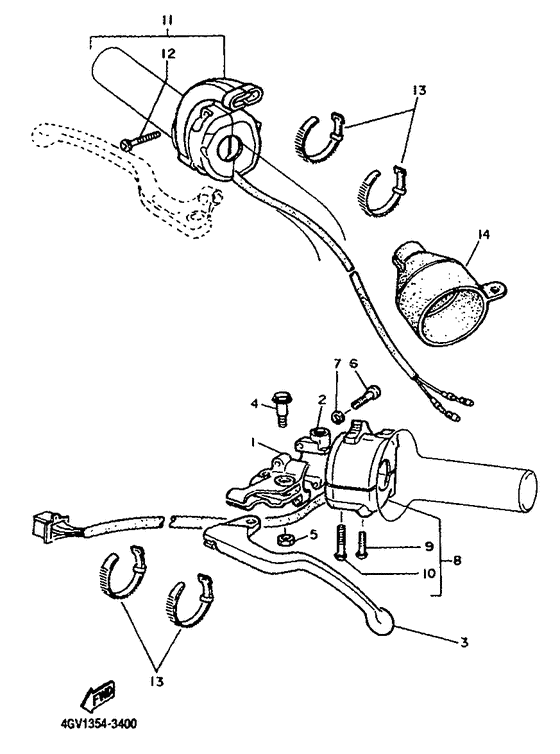 Handle switch. lever