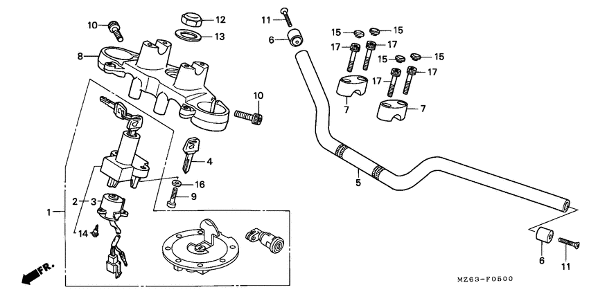 Handle pipe/top bridge