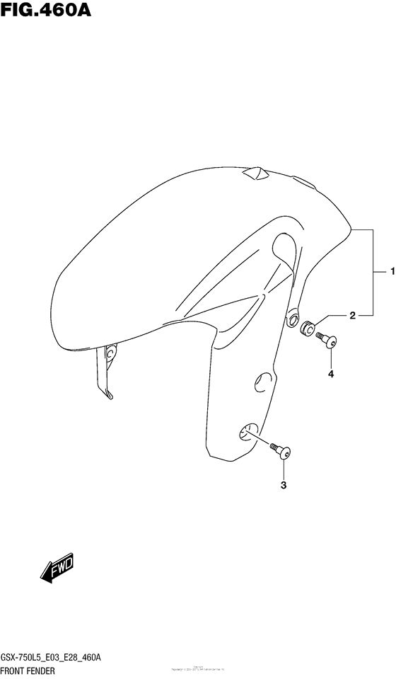 GSX-R750 Front Fender (Gsx-R750L5 E03)