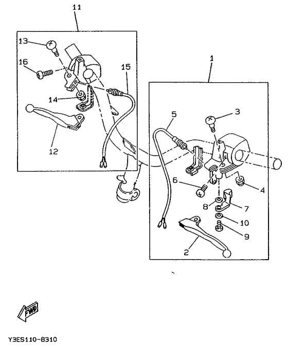 Handle switch. lever