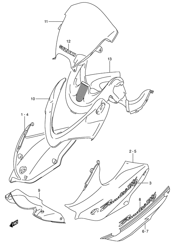 GSF1200S Cowling body