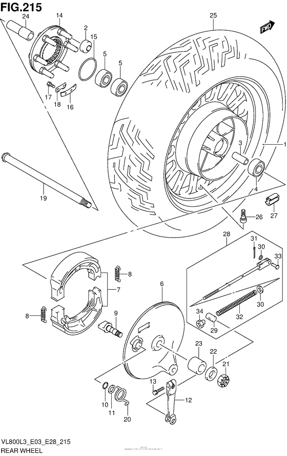 Rear Wheel (Vl800Cl3 E03)