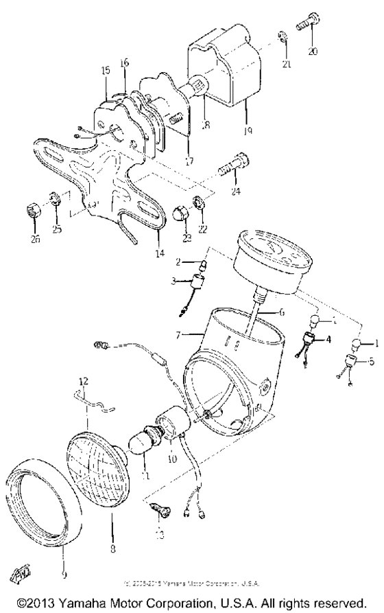 Head lamp - tail lamp