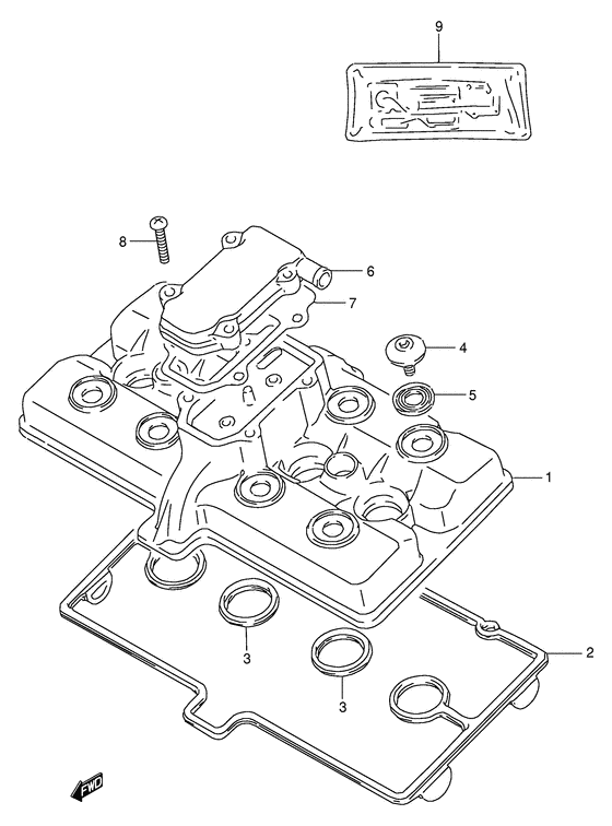 GSX250 Крышка головки цилиндров