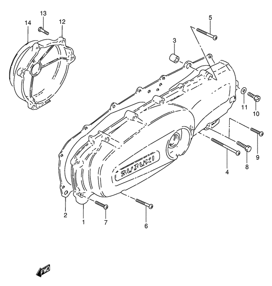 Crankcase cover ass`y  (v