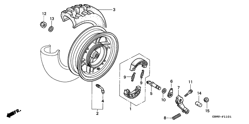 Rear wheel complete assy