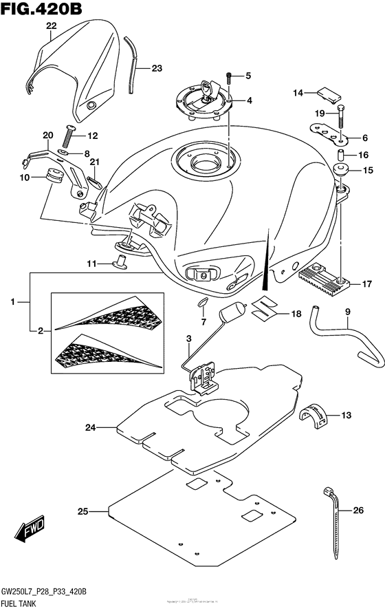 Fuel Tank (Gw250Zl7 P28)