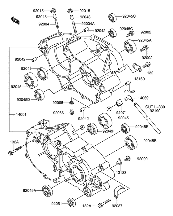 RM100 Картер двигателя