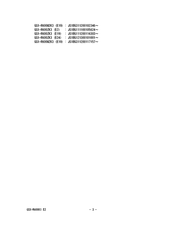 GSX-R600U1 Catalog preface