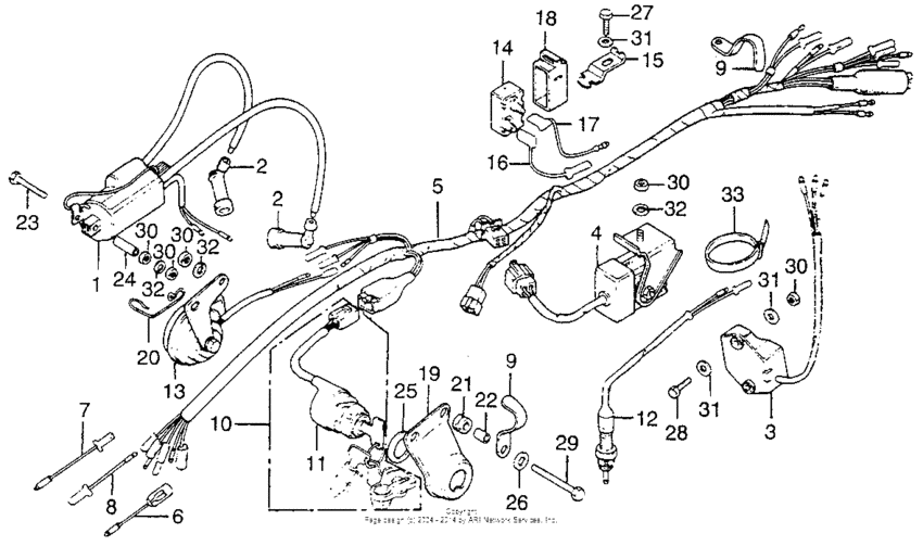 Wire harness + ignition coil