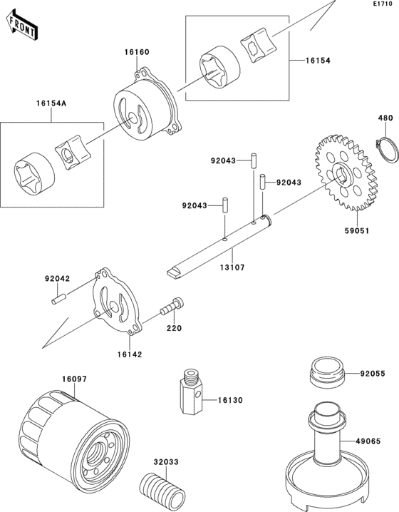 ZX500 Масляный насос