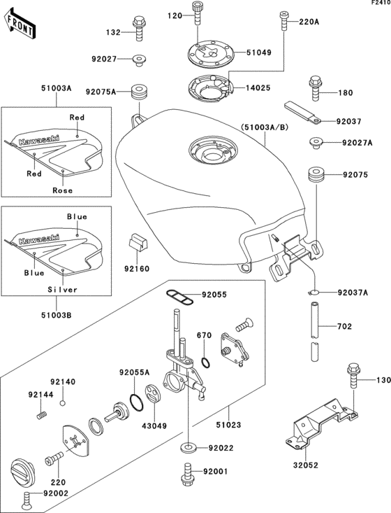 Fuel tank(ex250-h1/h2)