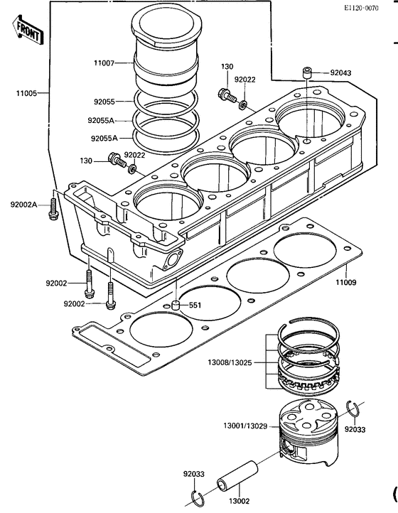 Cylinder/pistons