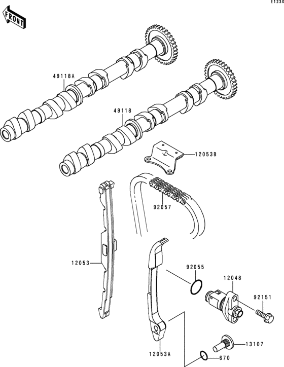 ZX900 Распред вал