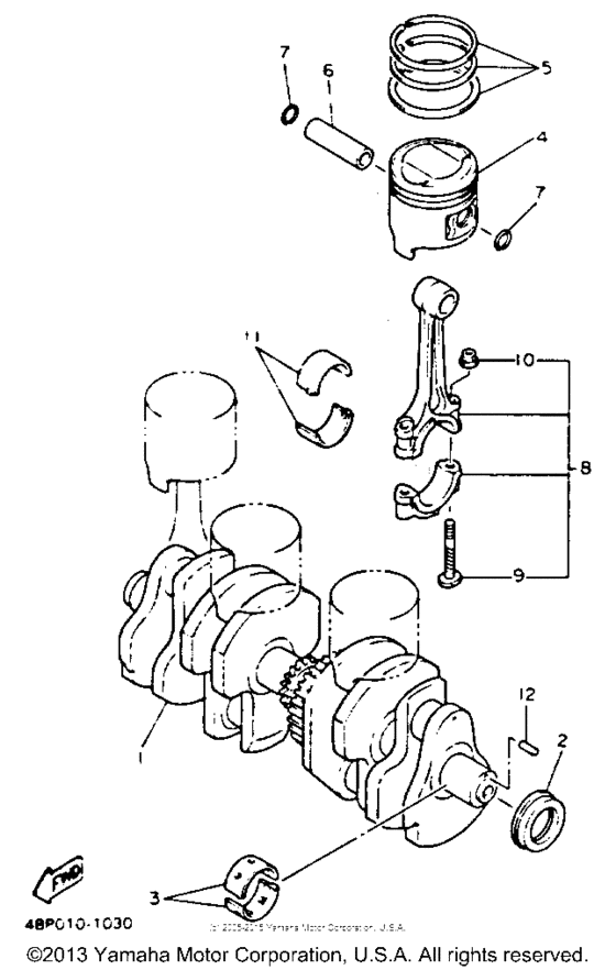 XJ600SD Коленчатый вал и Поршень