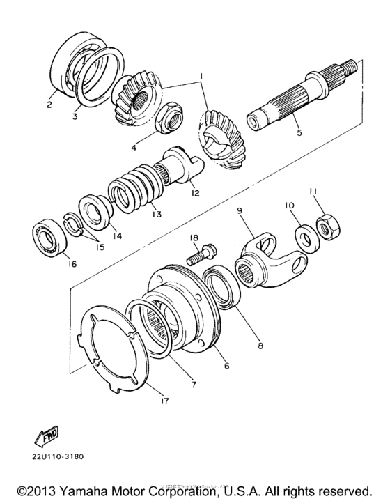 XV535K Промежуточный ведущий вал