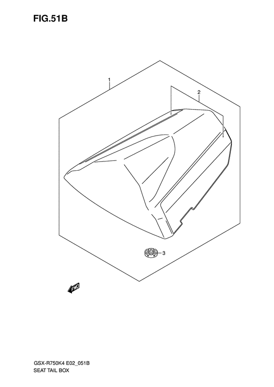 GSX-R750 Seat tail box