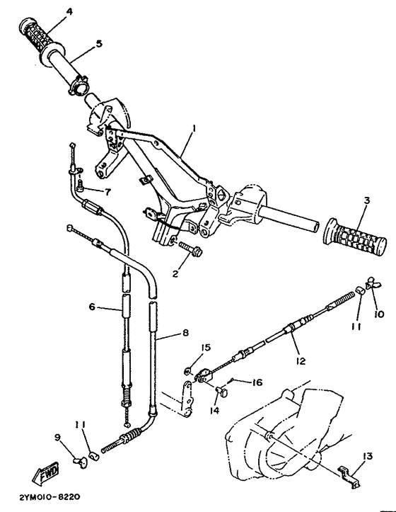 Steering handle. cable