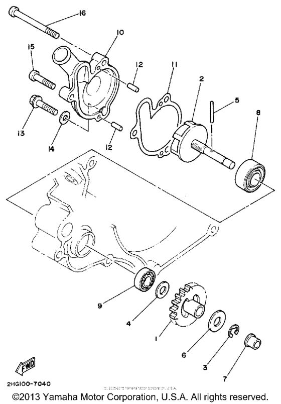 YZ125U Водяной насос