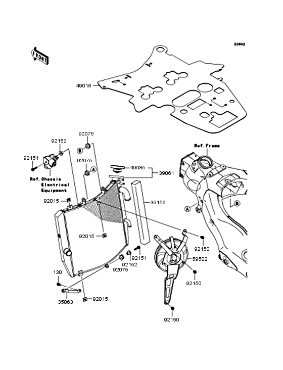 ZX1000 Радиатор