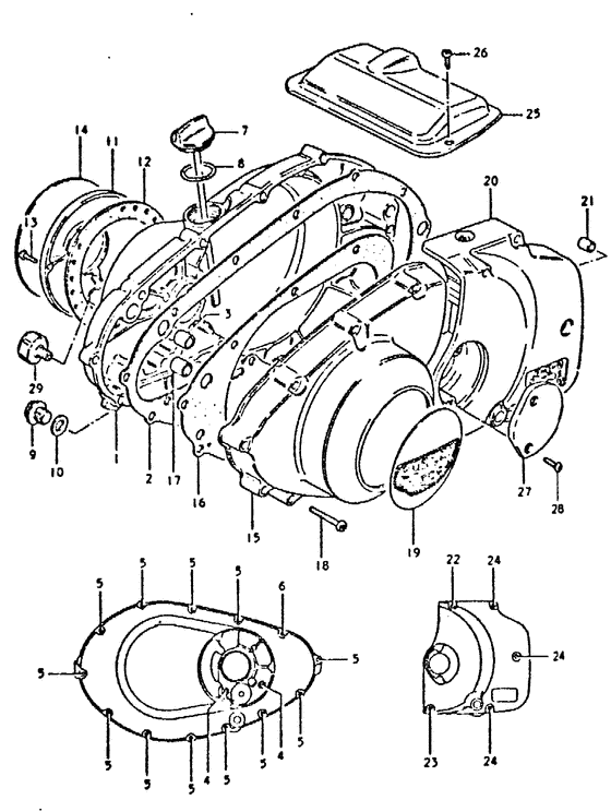 Crankcase cover ass`y  (v