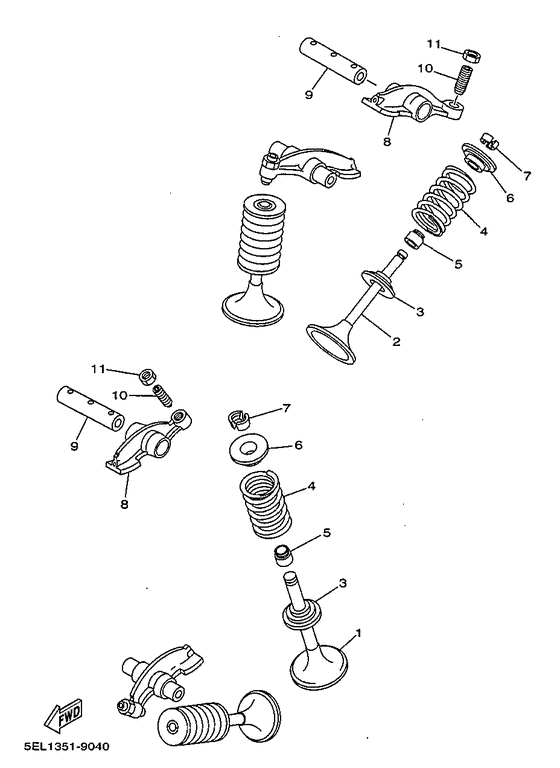 XVS1100 Клапана