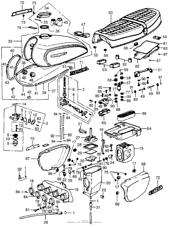 Fuel tank + air cleaner