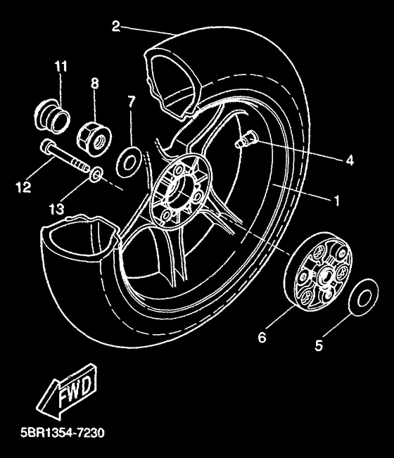 YQ50 Переднее колесо