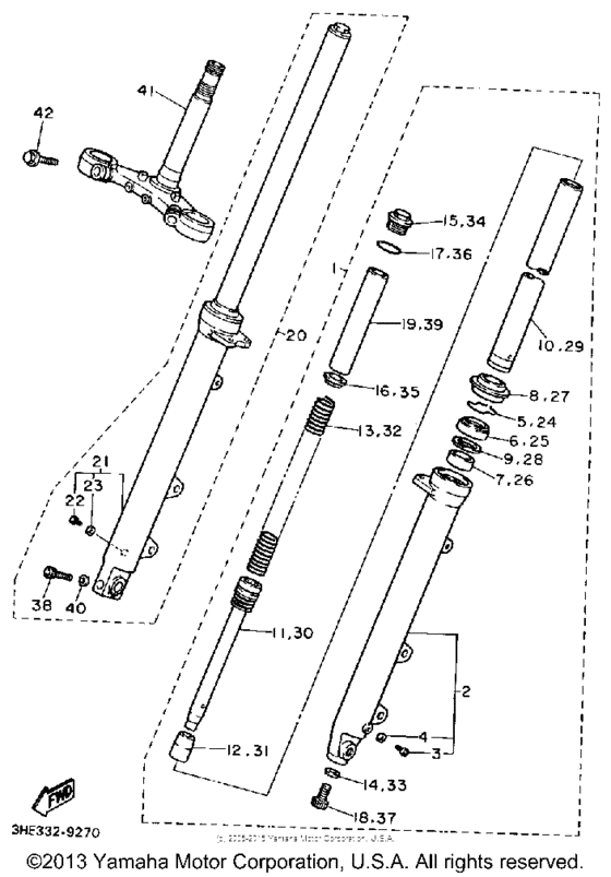 FZR600RB Передняя вилка
