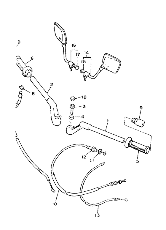Steering handle. cable