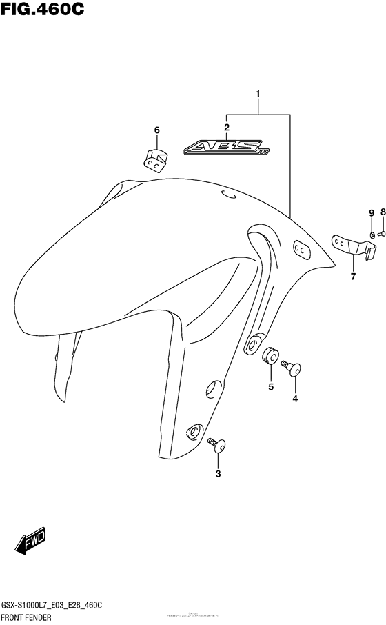 Front Fender (Gsx-S1000Al7 E28)