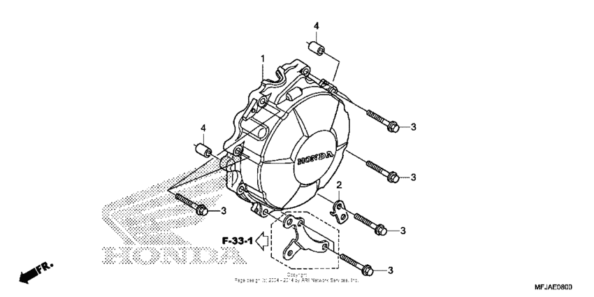 CBR600RR (ABS) Крышка генератора