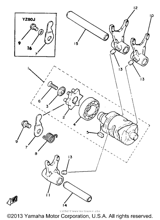 Shift cam-fork
