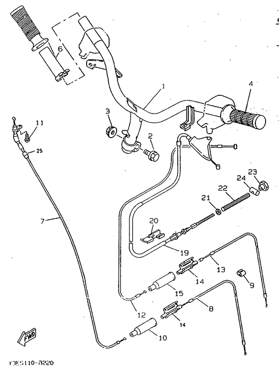 Steering handle. cable