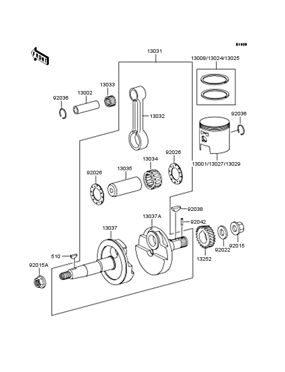 Crankshaft/piston