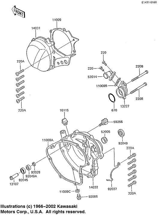 Engine covers/water pump