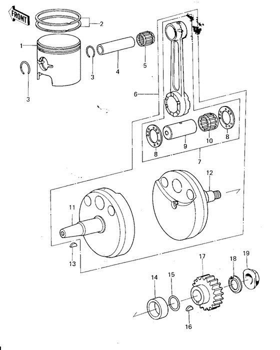 Crankshaft/piston