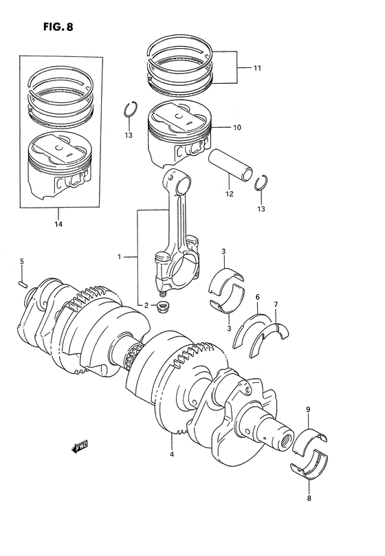 GSX1100 Вал коленчатый