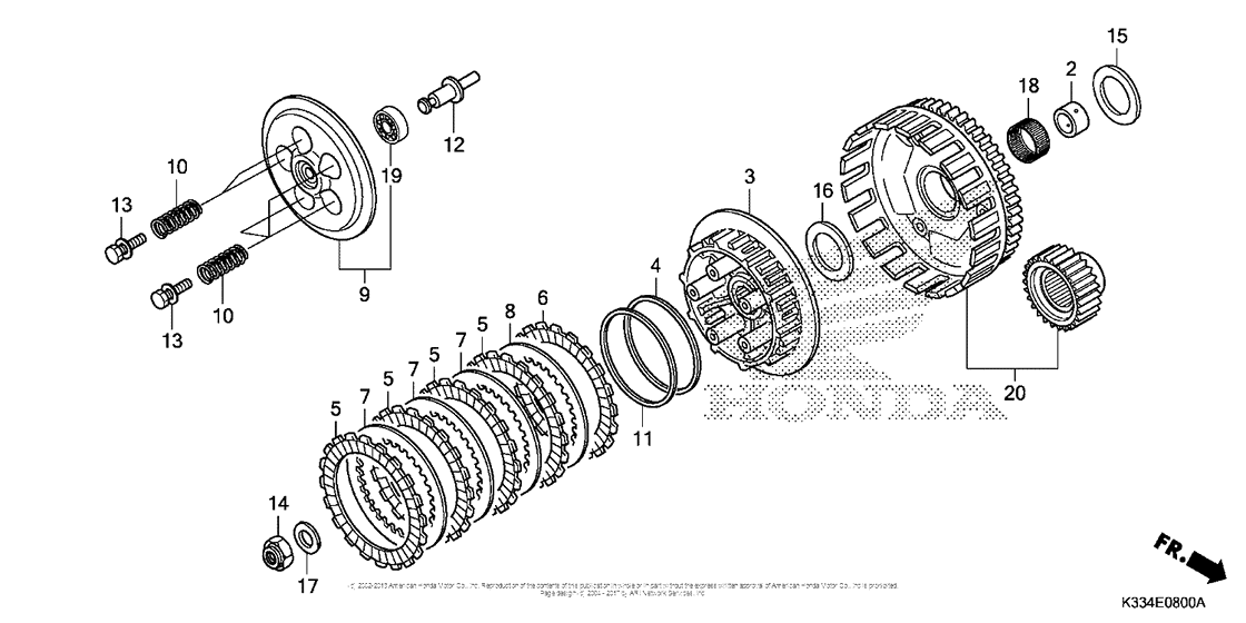 CBR300R (ABS) Сцепление