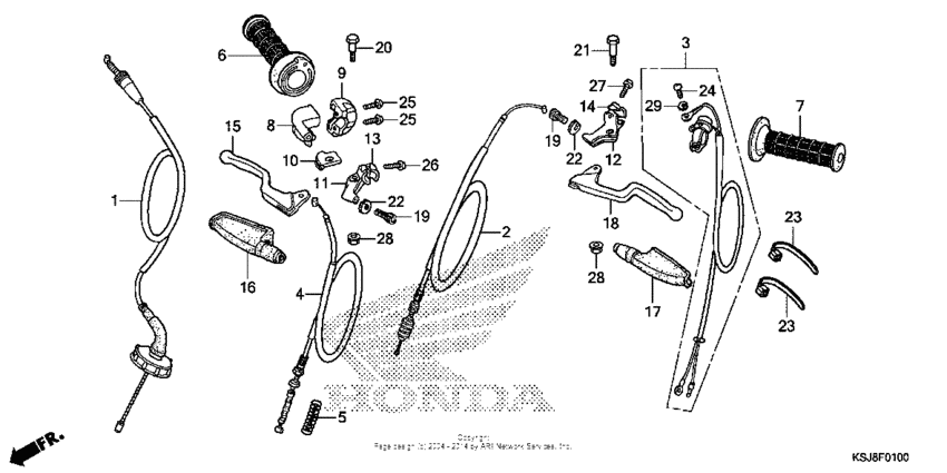 Handle lever + cable