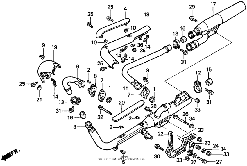 Vt1100c2muffler
