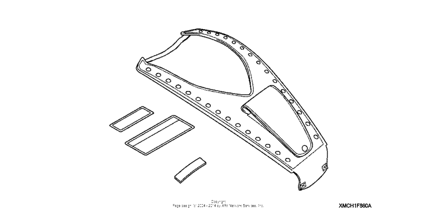 VTX1800C Tank belt (leather) (studded)