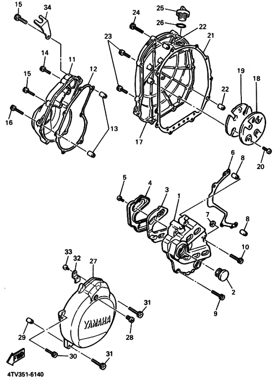 Crankcase cover ass`y  (v
