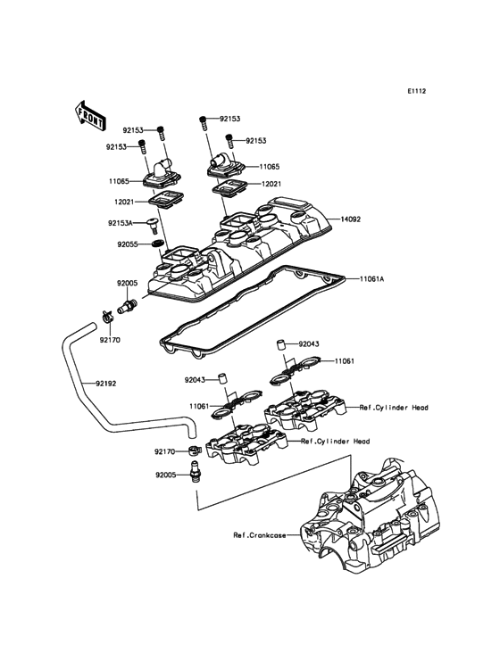 ZX636 Крышка головки цилиндров