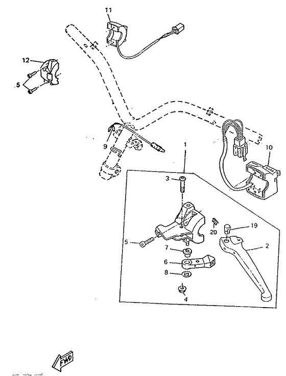 Handle switch. lever