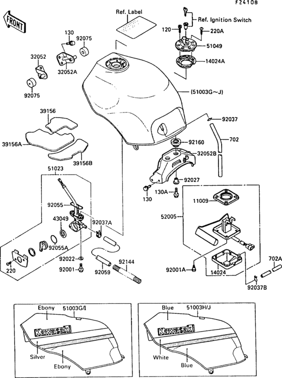Fuel tank(1/2)(zx1000-b3)