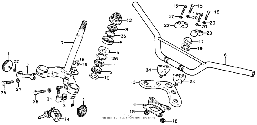 Handlebar + top bridge + stem