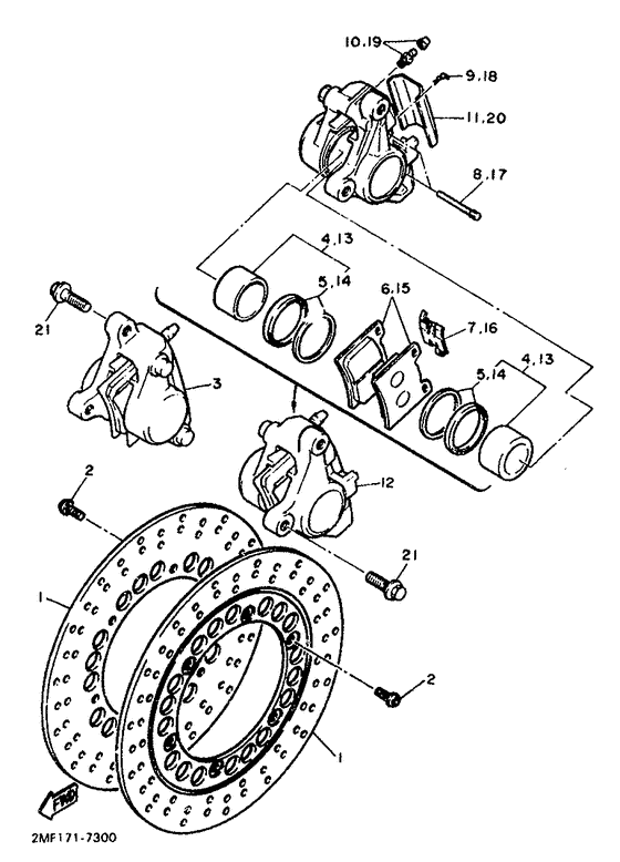 Front brake. caliper